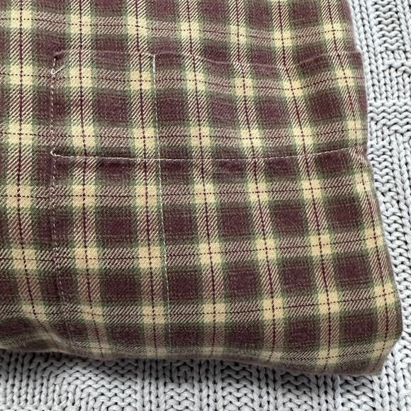 Ermenegildo Zegna brown fall plaid button down size L - Picture 5 of 10